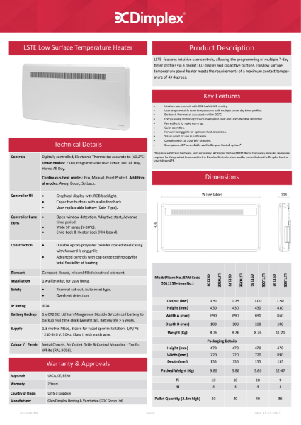 LSTE Series A Spec Sheet