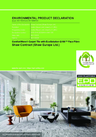 ComfortWorx Tile with EcoSolution Q100 Face Fiber - Shaw Contract EPD (03-24-2026 06-22-08.22)