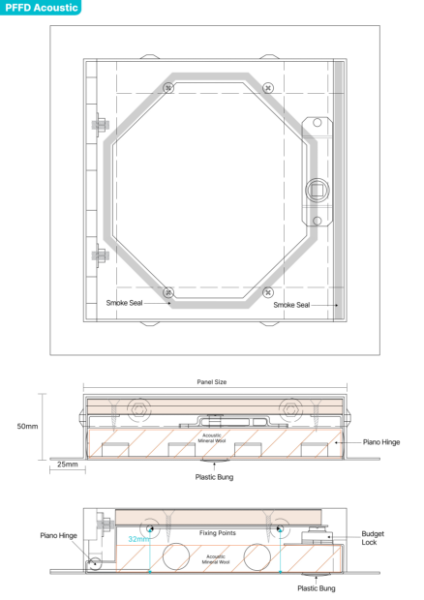 PFFD-INS-40dB Acoustic Access Panel Technical