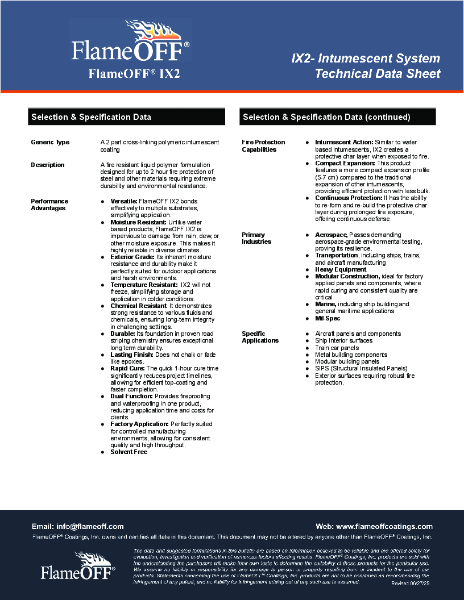 IX2 Technical Data Sheet