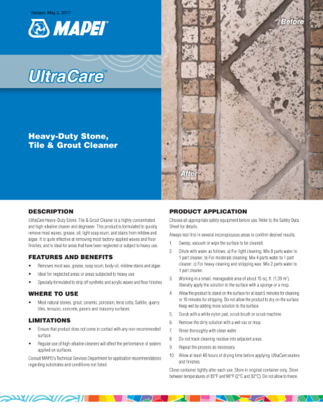 UltraCare Heavy-Duty Stone, Tile & Grout Cleaner