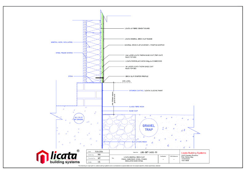 Licata Render - Panel Substrate (Steel Frame) - Mineral Brick Slip - Combined