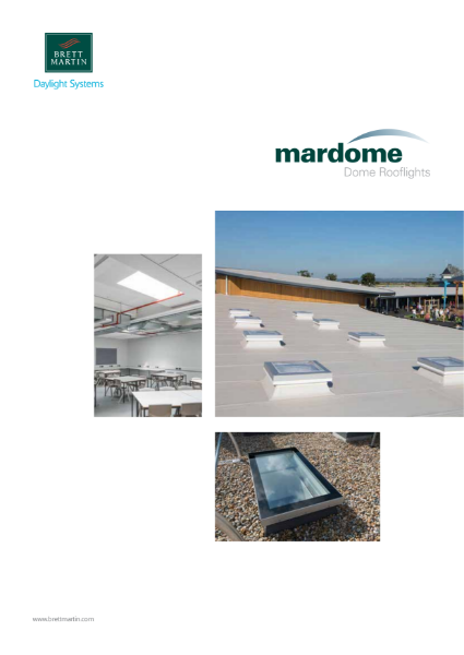 Dome rooflights for flat roofs - Mardome range