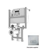 Atlas Pro In-Wall Frame and Cistern and Stainless Steel Flushplate 