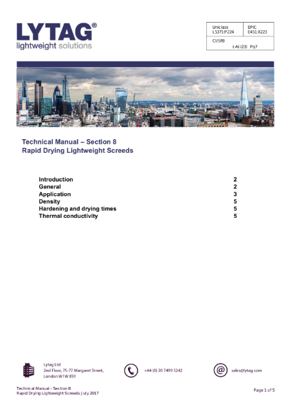 Lytag LWA Roof and Floor Screeds