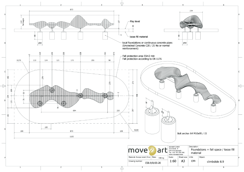 Climbslide 8.9 D Drawing Foundation Plan
