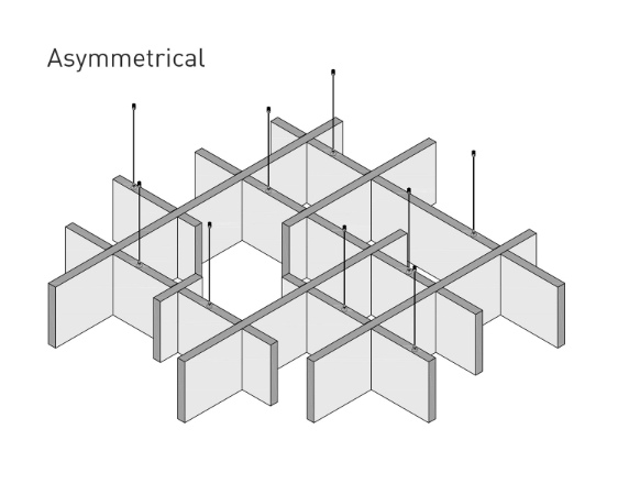 FreeStyle cells baffle - Sound absorber - Acoustic Ceiling Baffle