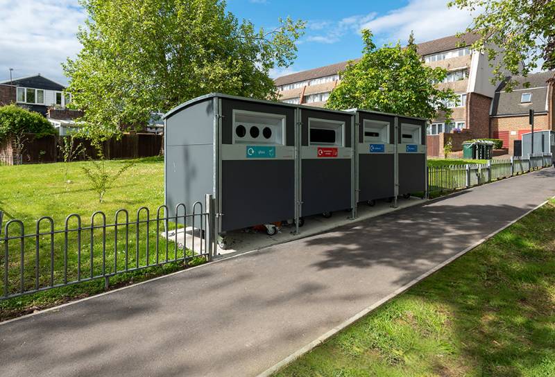 metroSTOR PBM Bin Storage Housings 660L-1280L 4-Wheeled Bins