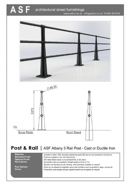 ASF Albany 3 Rail Post and Rail