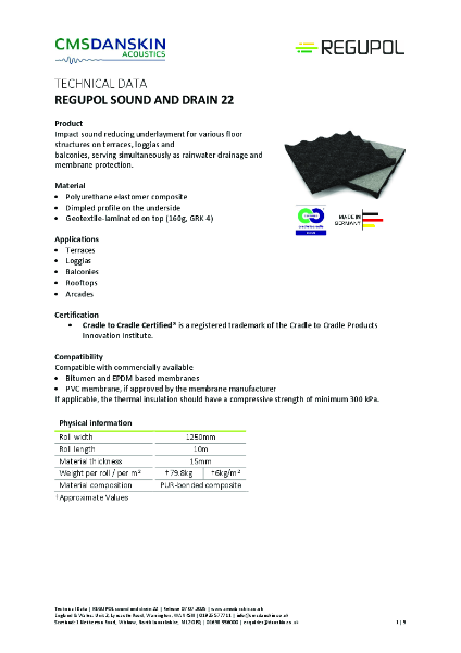 REGUPOL sound and drain 22 - TD-en-UK Release 07 07 2025
