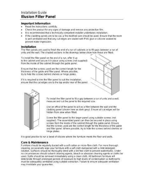 Illusion filler panel