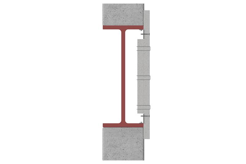 1 Sided Beam Protection up to 600 mm Deep. Board Fixed to Angle – ST P250-001S