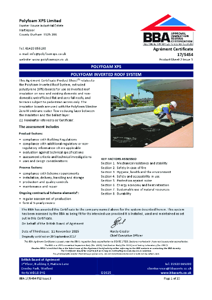 BBA Agrément Certificate