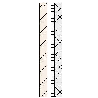 Brick cavity wall with partial fill insulation