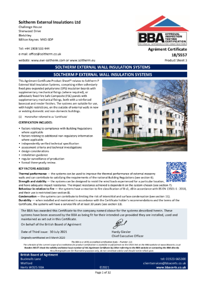 BBA Agrément Certificate