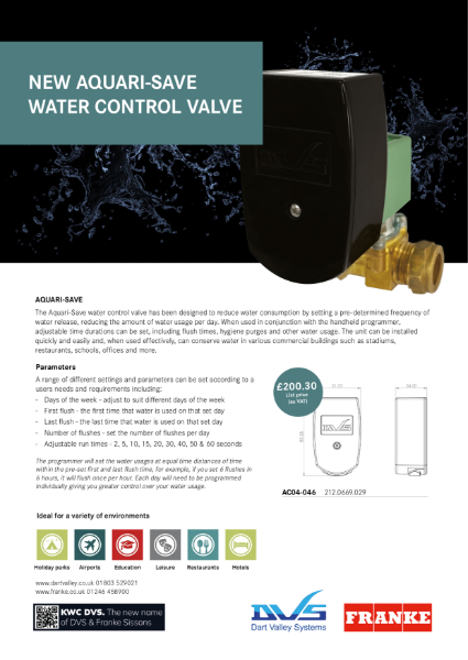 Aquari-Save water control valve