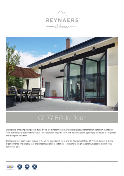 Aluminium Sliding Folding Door for the Domestic Market - CF 77