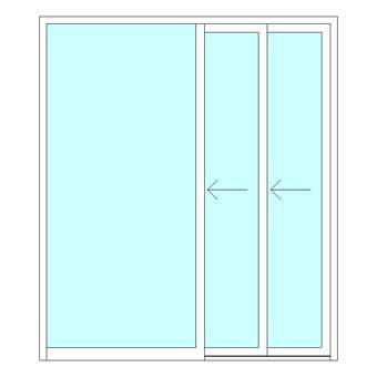 Single sliding telescopic door
