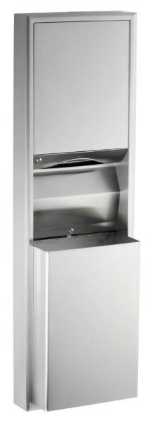 Surface-Mounted Convertible Paper Towel Dispenser/ Waste Receptacle B-3949