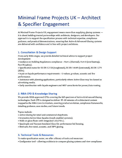 Architect & Specifier Engagement