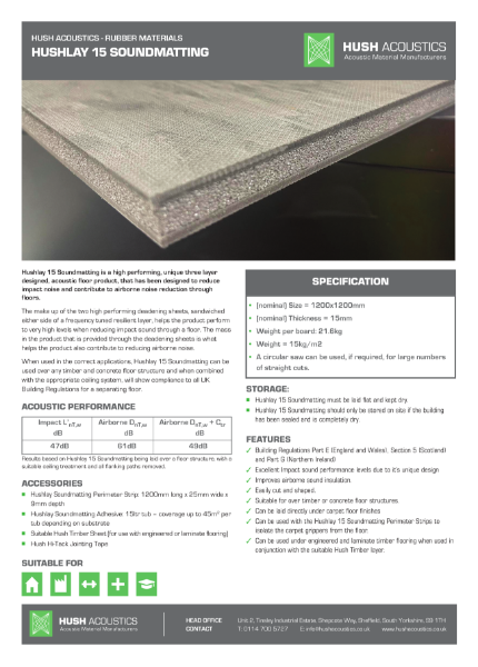 Hushlay 15 Soundmatting