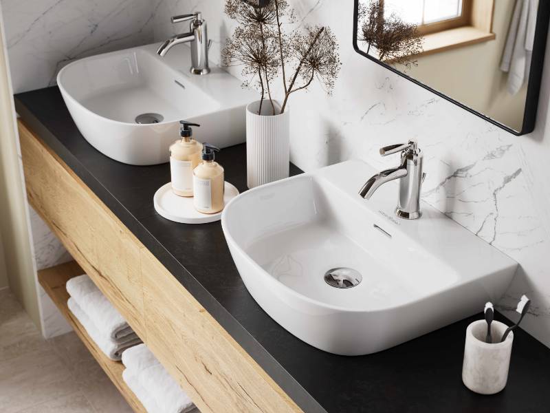 Lussari Back-to-Wall basin - Countertop Washbasin