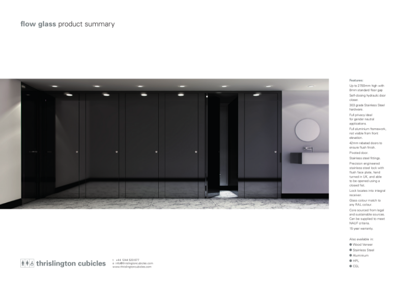 Thrislington Product Summary - Flow Cubicles