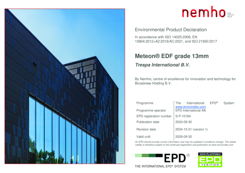 Environmental Product Declaration - Meteon® EDF grade 13mm