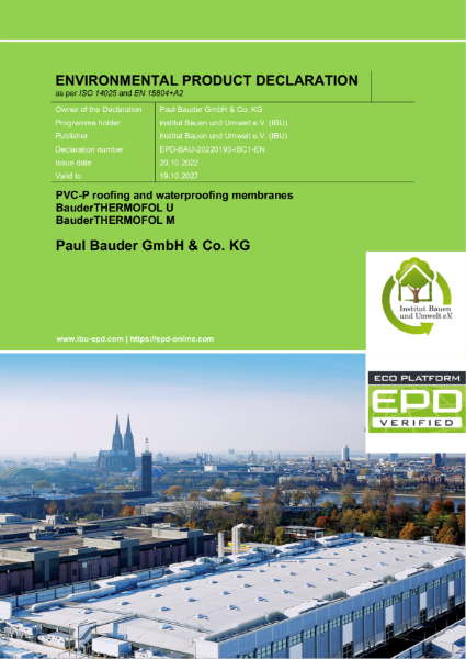 Environmental Product Declaration - Bauder Thermofol
