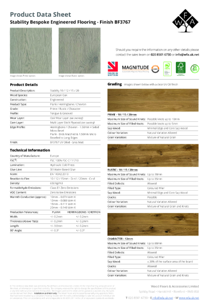 BF3767 Magnitude Data Sheet