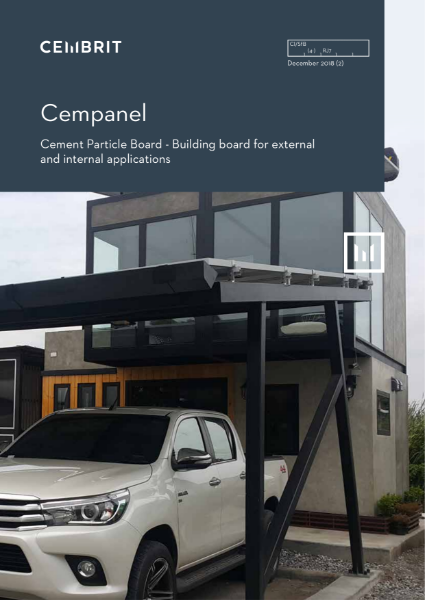 Cempanel, cement particle board