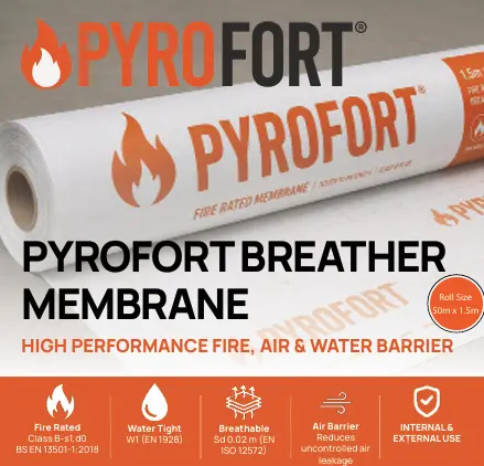 PYROFORT® Breather Membrane - High Fire Performance Breather Membrane