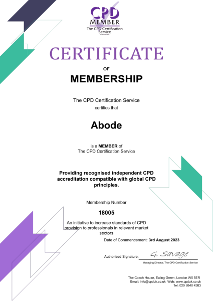 Certificate of Membership (CPD Certification) 