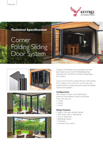 Datasheet Kestrel Corner Folding Sliding Door System