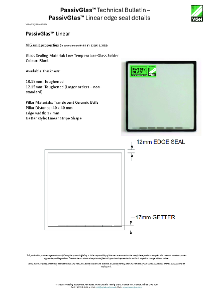 PassivGlas™ Linear edge seal technical bulletin