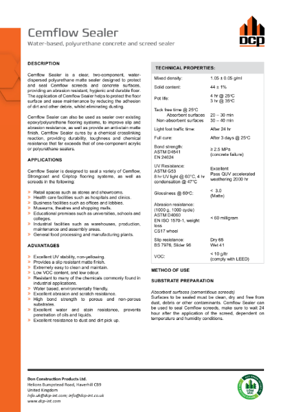 Cemflow Sealer TDS