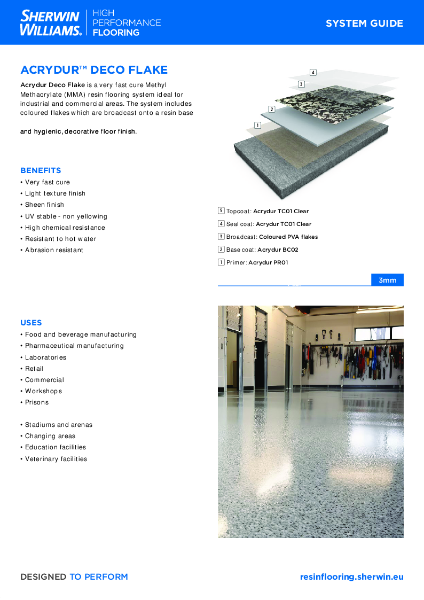 Resin Flooring System Acrydur™ Deco Flake System Guide