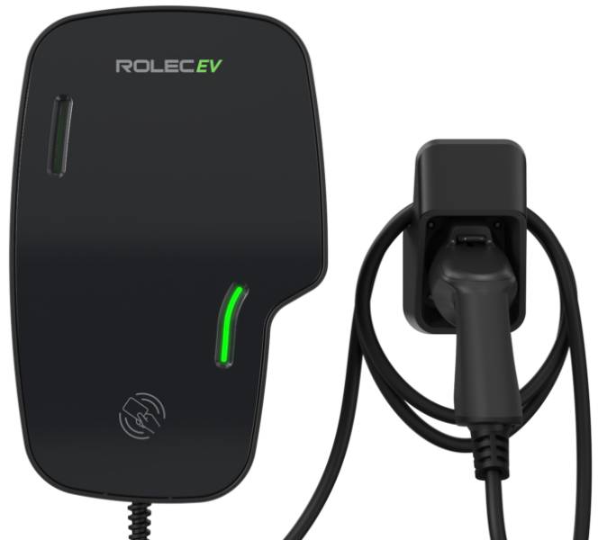 Rolec EV Zura - Single Tethered Lead - EV Charging Unit