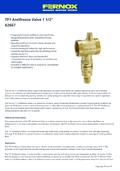 62667_-_TF1_Antifreeze_Valve_EN Datasheet