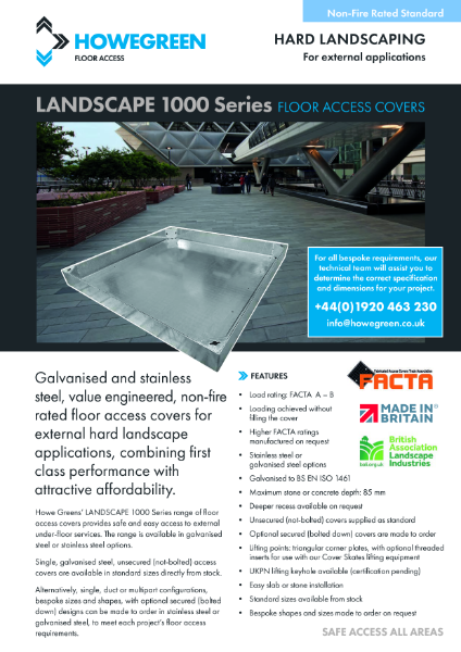 Landscape 1000 Series - Floor Access Cover