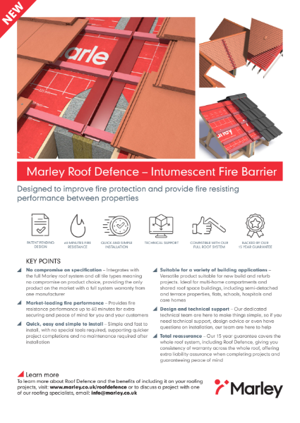 Roof Defence Fire Barrier one pager