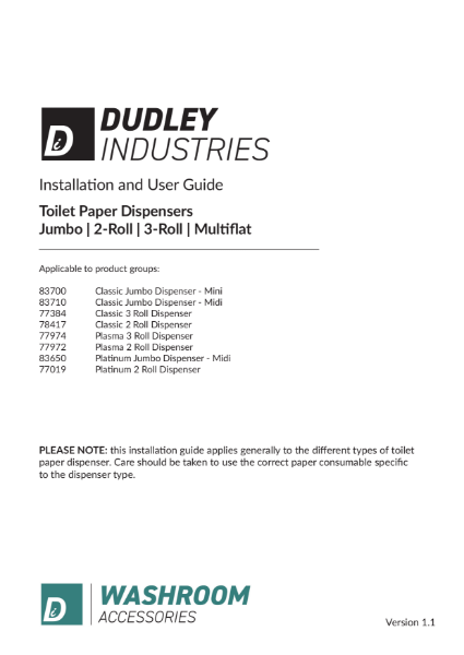 DI Installation Guide Toilet Roll Dispensers