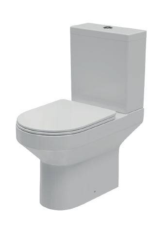 Zara Round Close Coupled WC Pan Standard Height Open Back