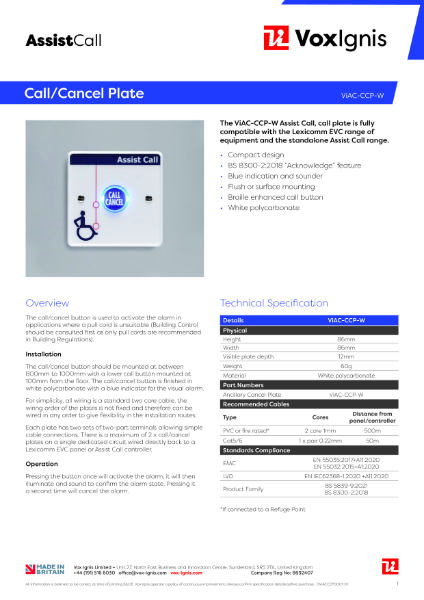 ViAC-CCP-W Datasheet rev2