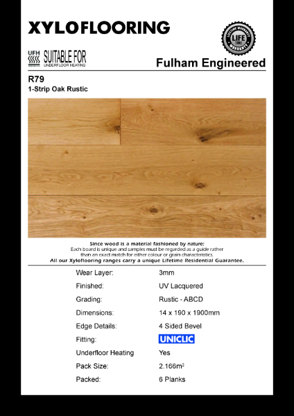 Xylo Flooring - R79 Data Sheet