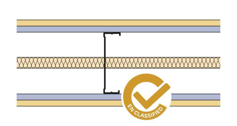 Siniat Single Frame Metal Stud Partition CS14R-15Un15dB-25G - Metal Stud Partitioning