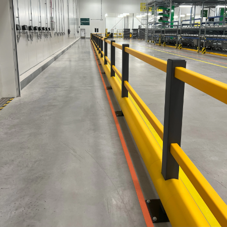 Pedestrian Safety Barrier (Single Bumper) - PAS 13 Tested Polymer Safety Barrier