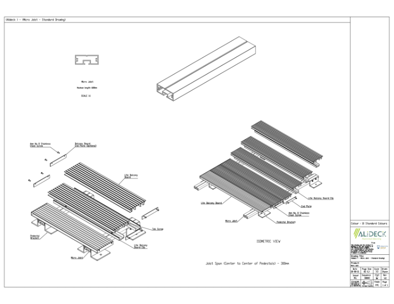 AliDeck Micro Joist CAD