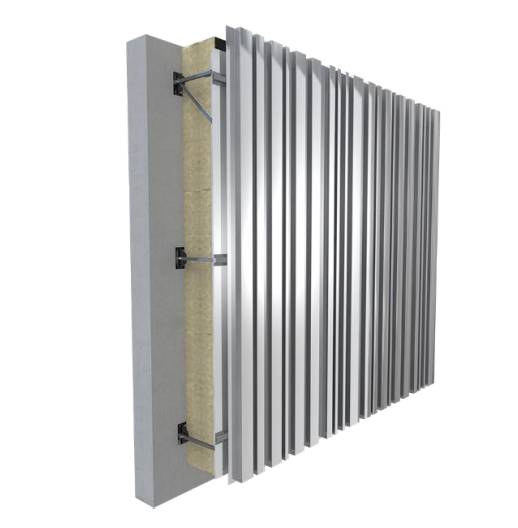 BEMO Uniko Profiled Rainscreen Cladding System - Aluminium Rainscreen Cladding System