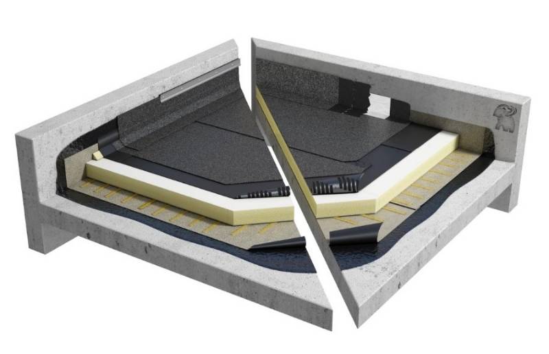 Sopralene Flam 250AF - Torch applied bituminous warm roof system (Concrete deck)